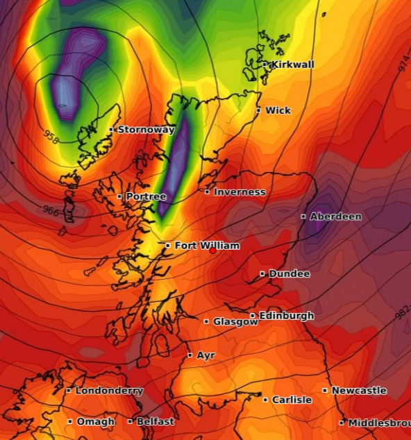 A yellow alert has been issued for central and western Scotland