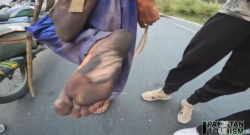 He recently trekked over 4,000 miles from Spain to Pakistan without shoes