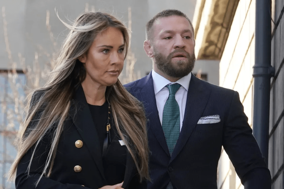 Conor McGregor and partner Dee Devlin arriving to the High Court in Dublin