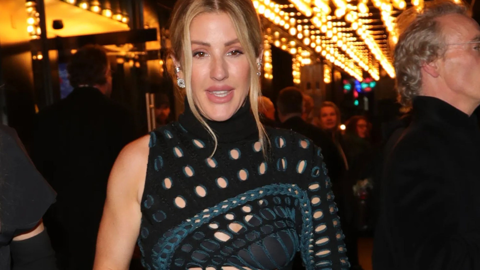 Ellie Goulding flashes her underwear in see-through dress as she dazzles at Robbie Williams' biopic premiere