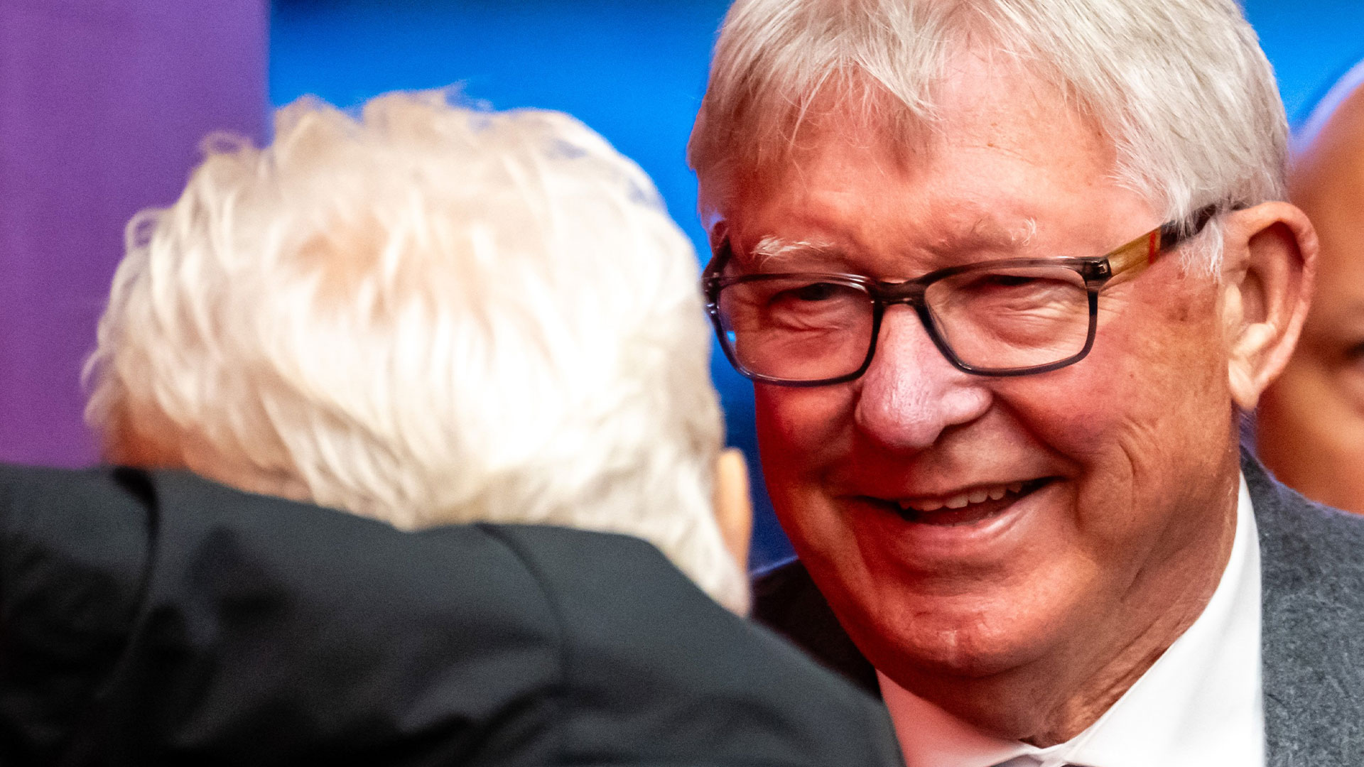 Sir Alex Ferguson, 82, in good spirits as he arrives at Old Trafford to show support for Ruben Amorim on home debut