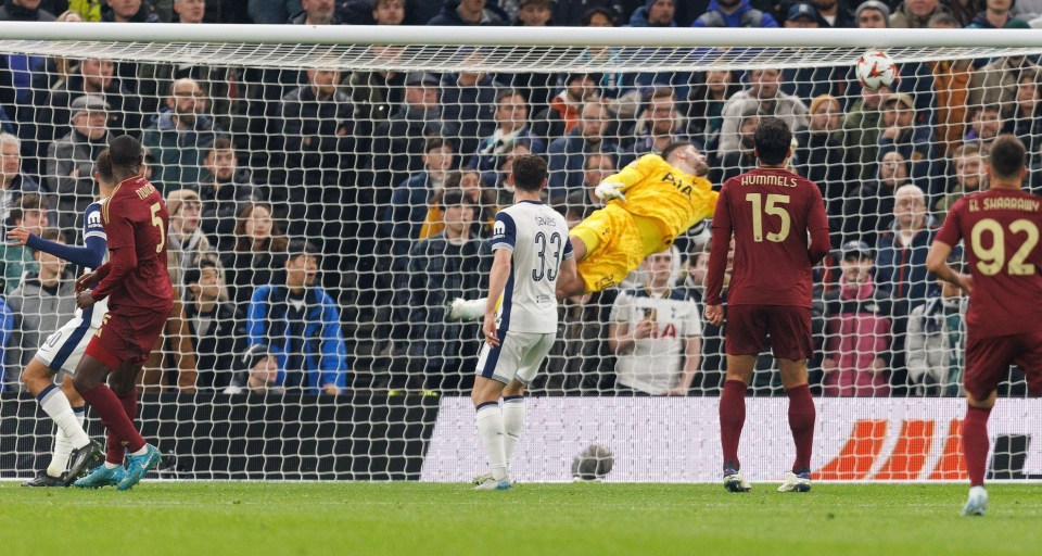 Evan Ndicka levelled for Roma when his header came off his shoulder and looped in