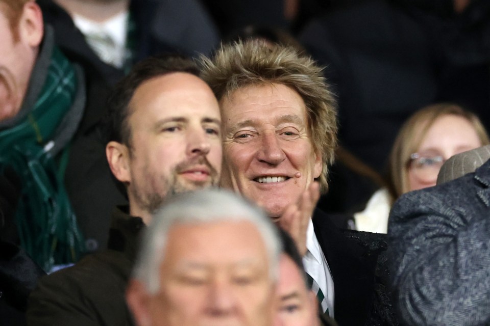 Sir Rod Stewart had a cheeky quip about te gap over Rangers this week