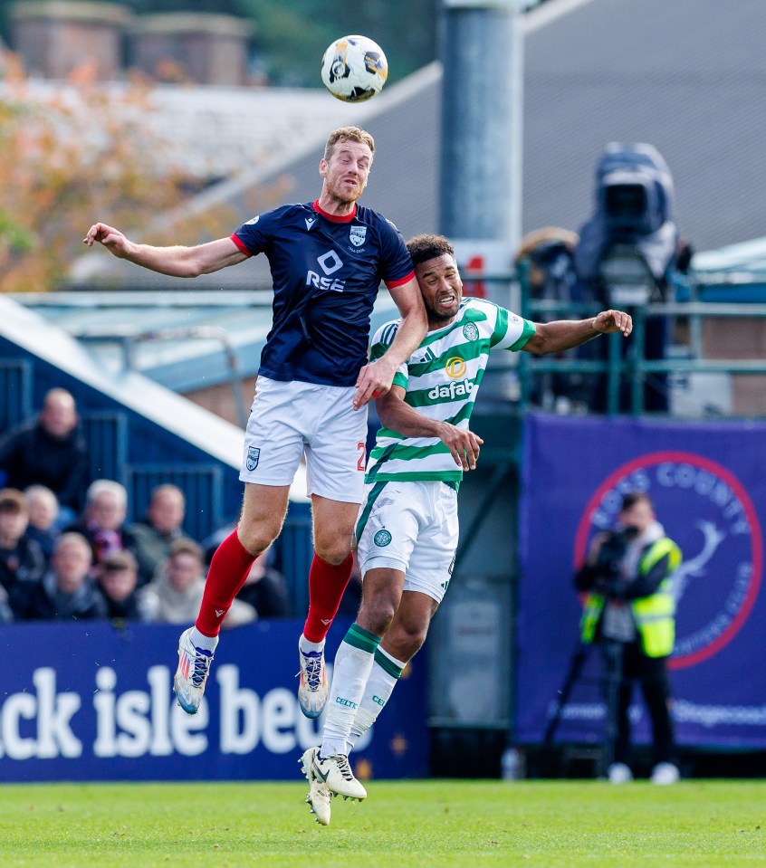 Jordan White (left) scored the last time County defeated Celtic