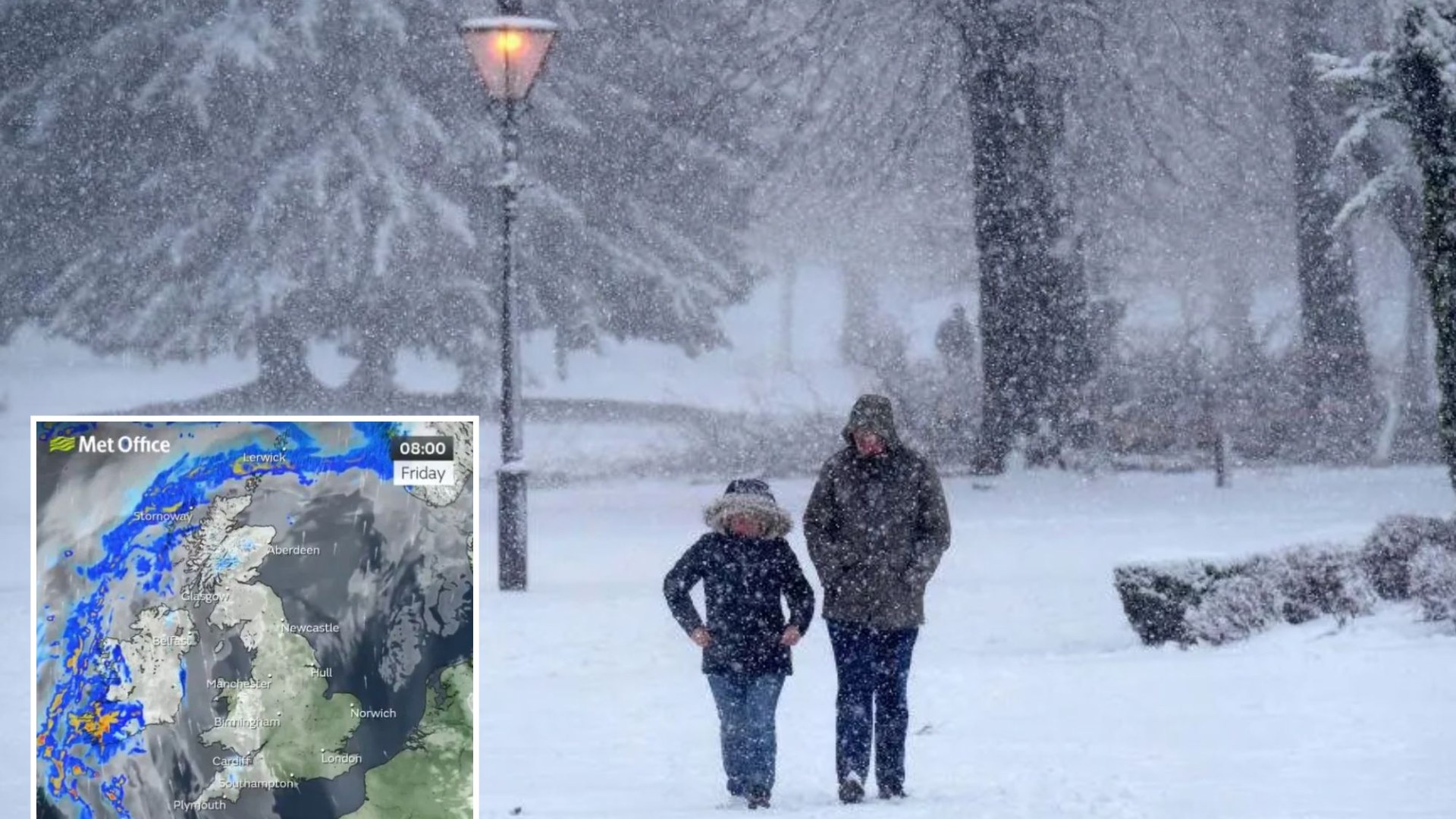 Freezing rain to spark chaos after flights AXED due to fog - with -11C chill setting in