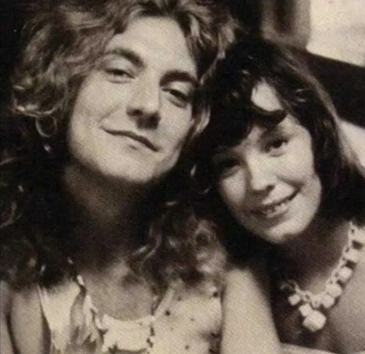 Pamela with Led Zeppelin singer Robert Plant in 1972