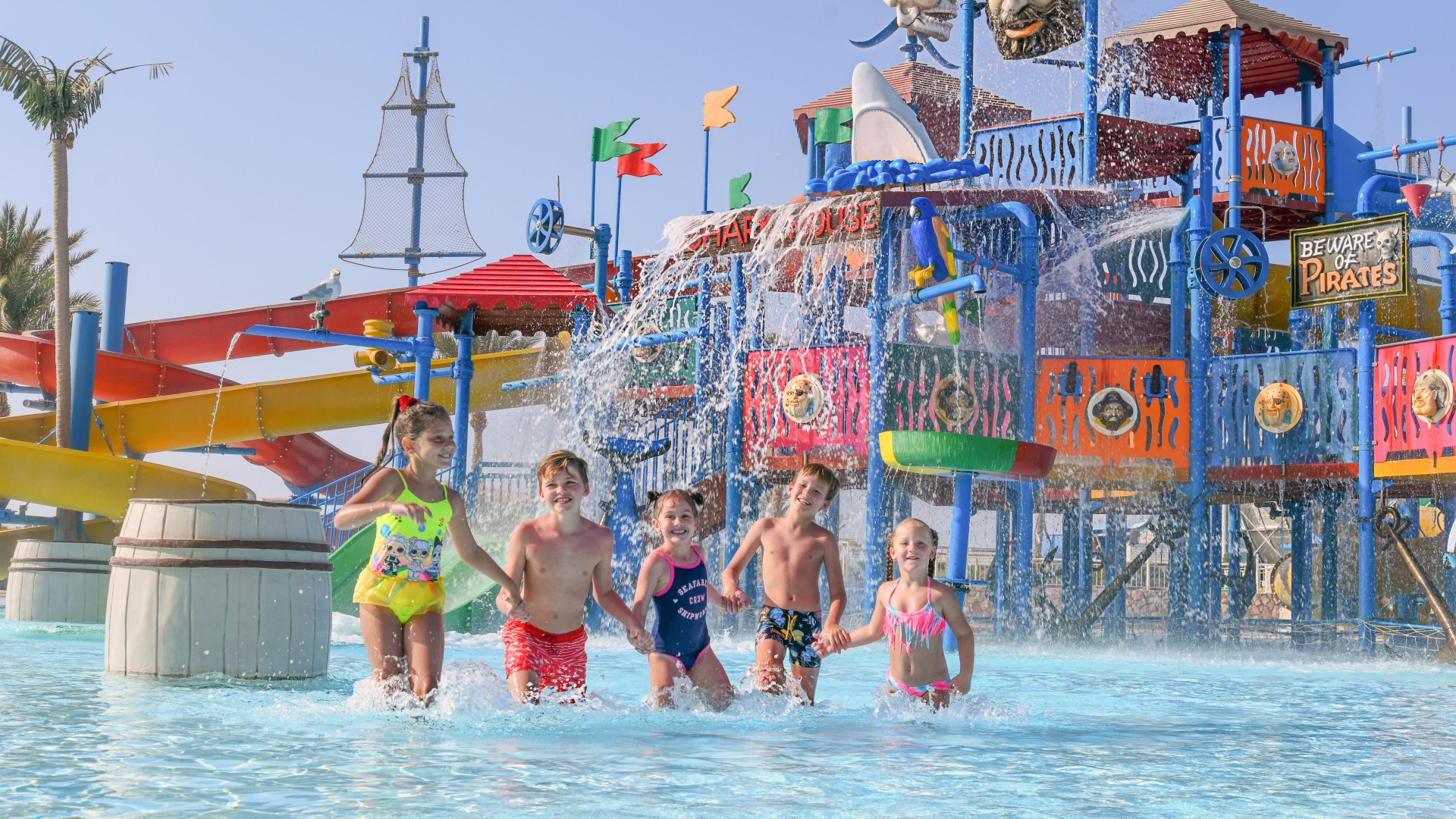 Fun-packed, five star resort right on glorious beach is fabulous for all the family