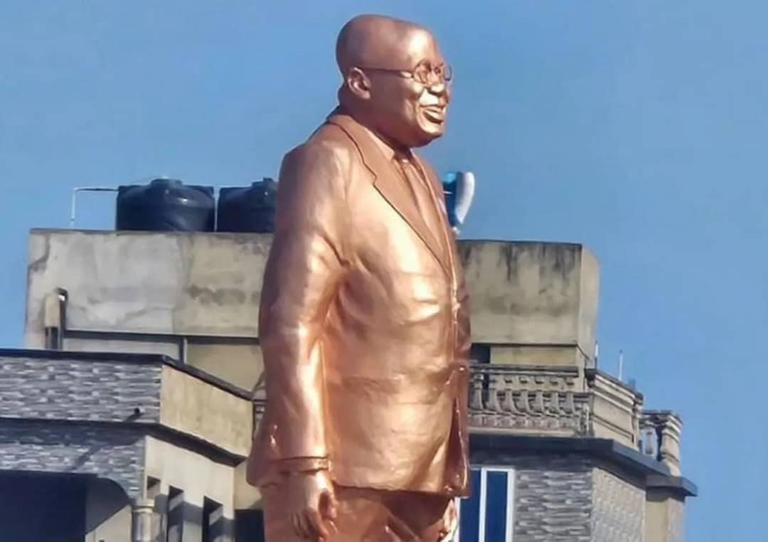 Backlash As President Akufo-Addo Unveils Self's Statue In Ghana