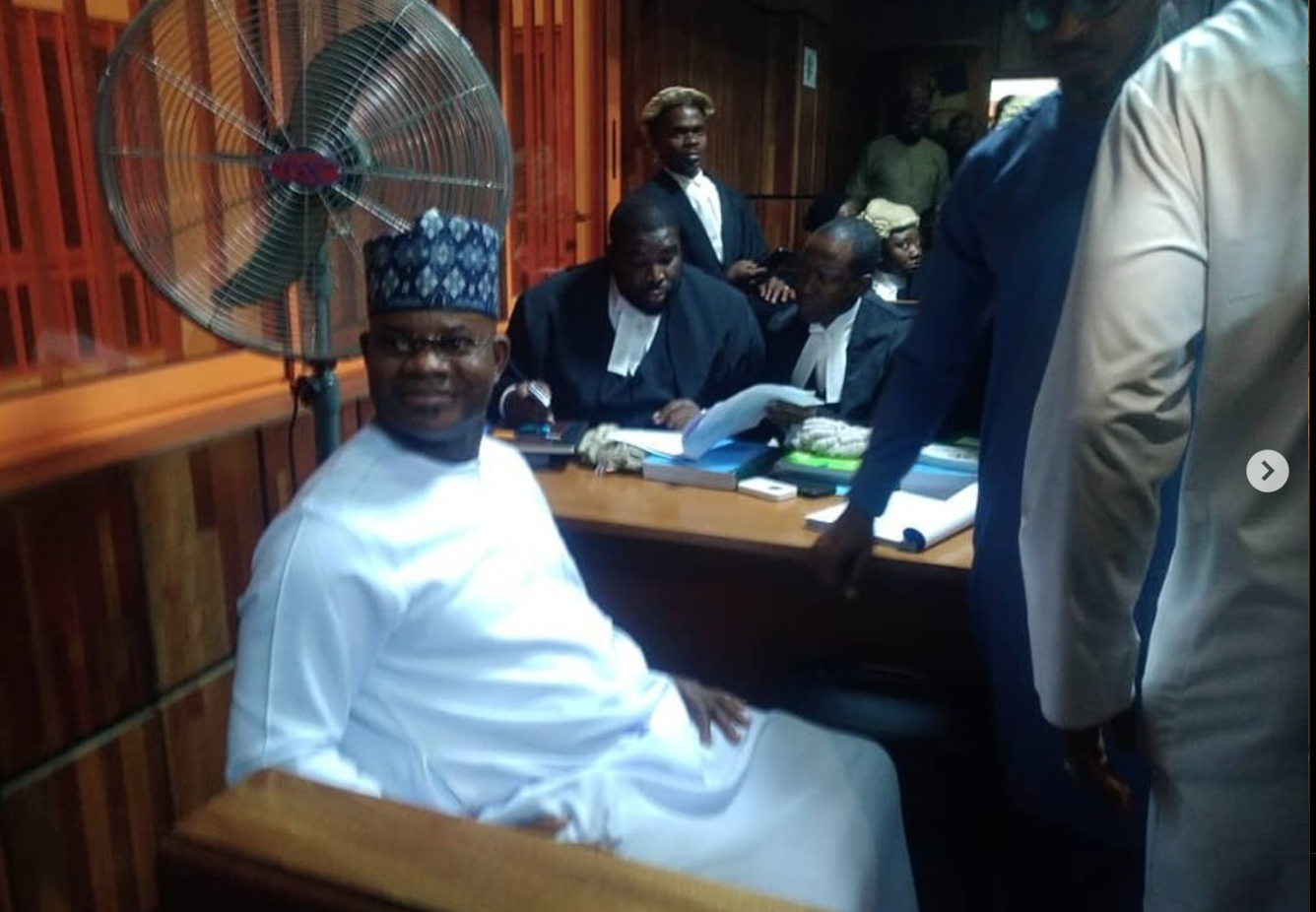 Breaking: Judge angrily leaves court as Yahaya Bello arrives all smiles amid 110bn fraud case trial (Photos)