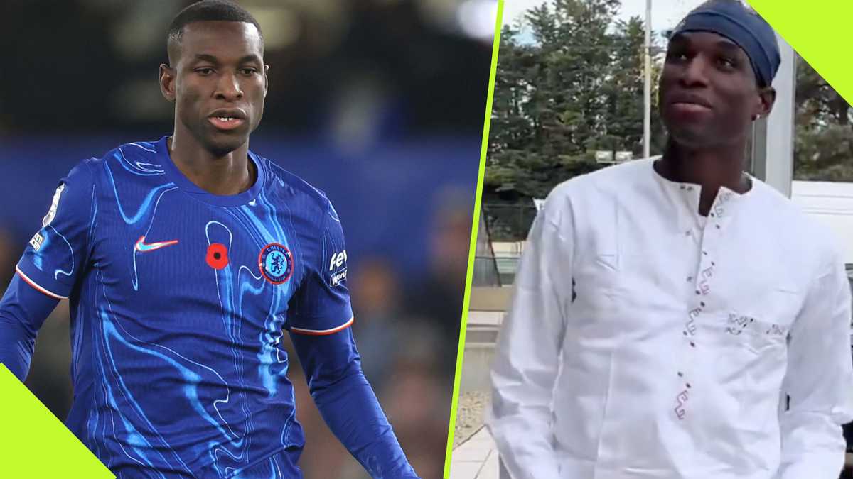 Chelsea Striker Nicolas Jackson Rocks All White Kaftan With Half Shoes to Training: Video