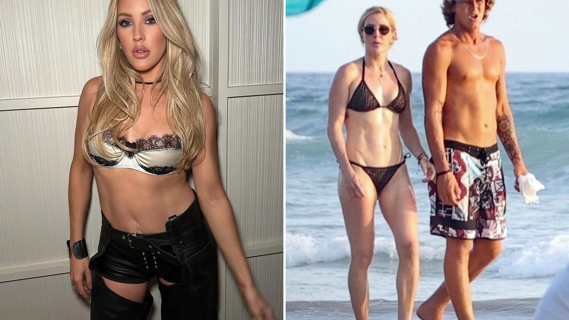 Ellie Goulding stuns as she strips to bra and tiny leather shorts and chaps after split from toyboy