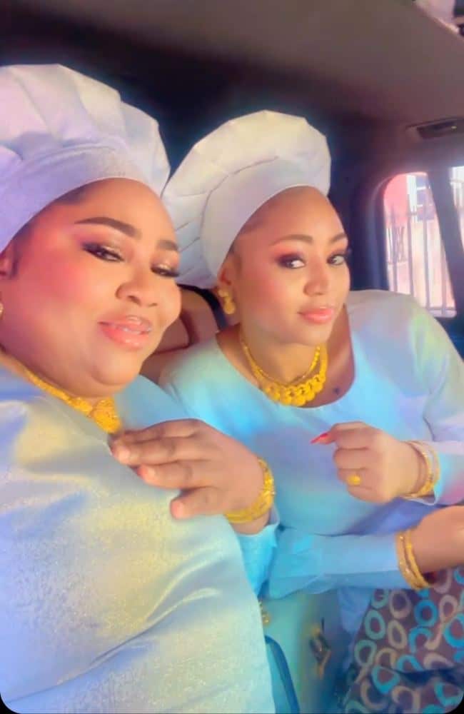 Fans murmur as Regina Daniels, her mother Rita attend white garment church