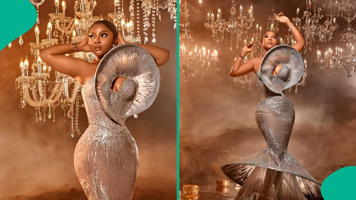 Fashion Designer Recreates Toke Makinwa's Outfit Made By Veekee James, Peeps React: "This Is Fire"