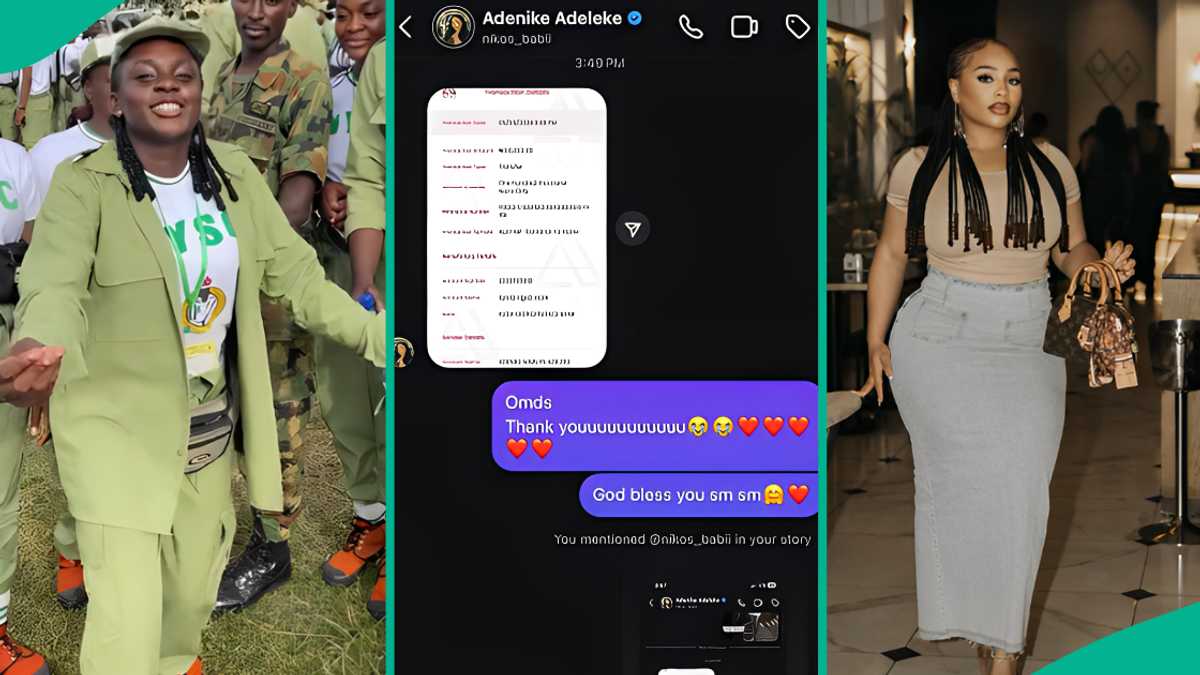 Female NYSC Member Overjoyed as Davido's Cousin Nikos Living Sends Her N100k after She DMed Her