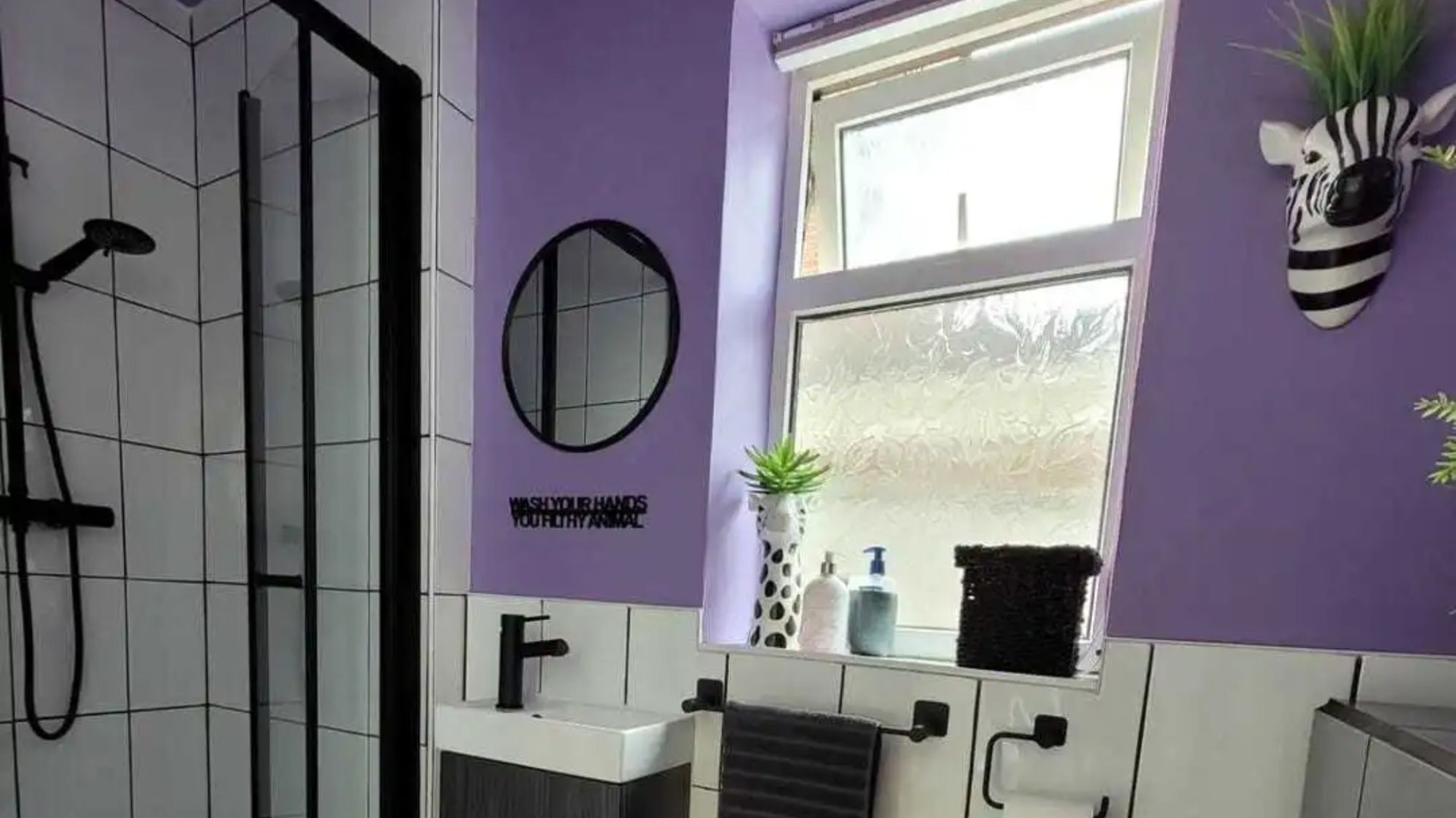 I transformed my dated, beige bathroom using B&M and Matalan buys - the colour might be controversial but people love it