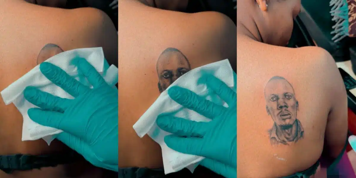 Lady goes over and beyond to tattoo boyfriend's face on her back