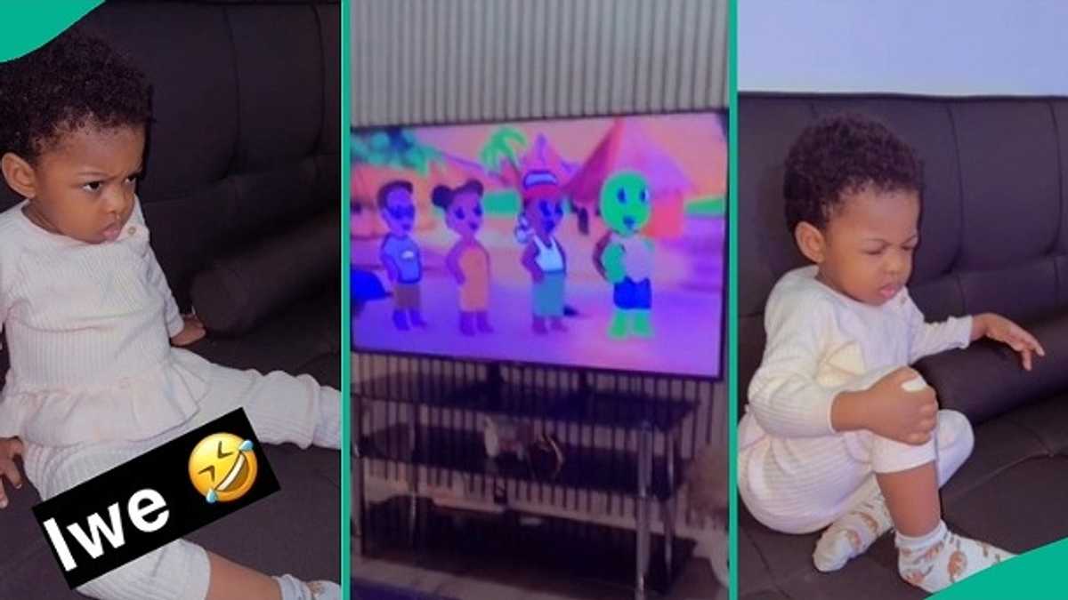 Little Girl Shuts Eyes in Anger after Mum Put Igbo Cartoon for Her to Learn Language, Video Trends