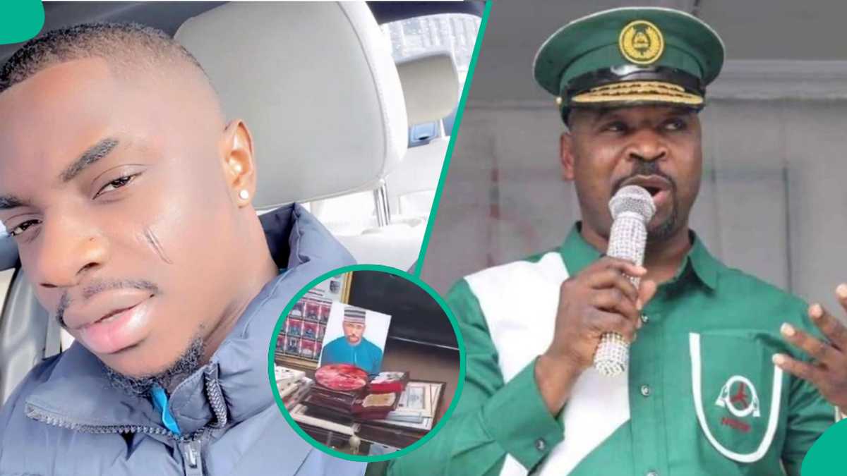 MC Oluomo’s Son Addresses Viral Video of His Dad’s Pics, Items Being Packed Out of NURTW Office