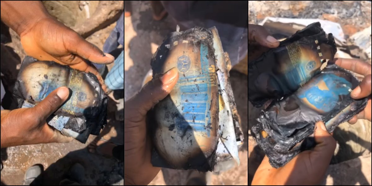 Man bursts into tears after his savings were burnt in fire accident