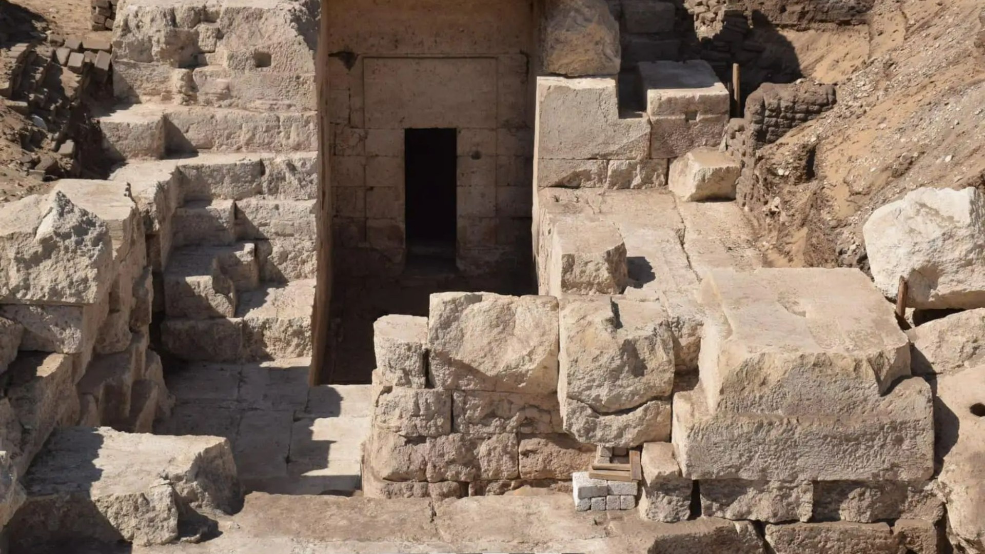 Mysterious 2,100-year-old gate believed to hide ancient Egyptian god of fertility's secret temple is unearthed