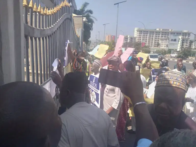 Pensioners Protest At Finance Ministry Over Unpaid Entitlements