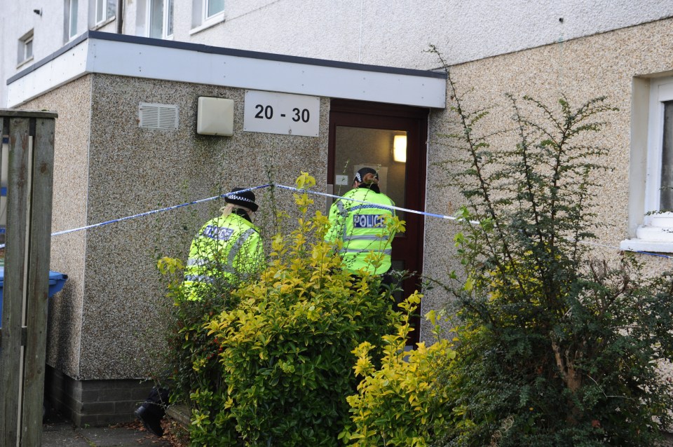 Cops locked down an area of St Leonard's in East Kilbride