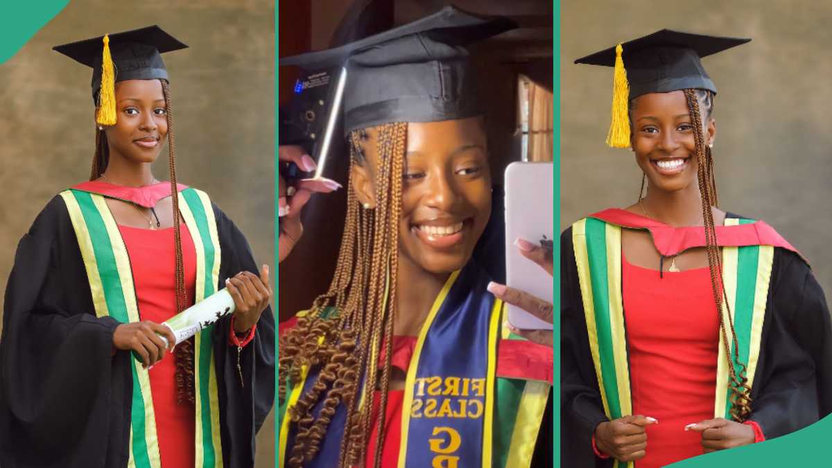 Tall Lady With Black Beauty Graduates With First Class Honours in International Law and Diplomacy