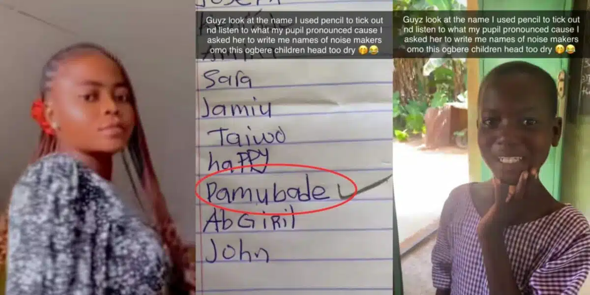 Teacher shocked as student spells 'Patience' as 'Pamubade' on noise-maker list