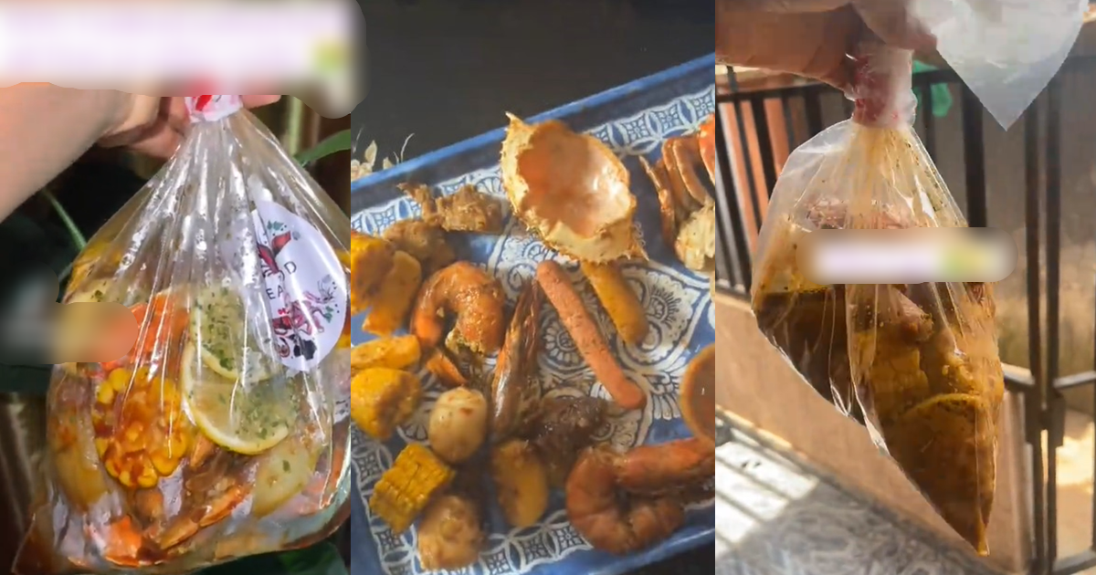 "nobody should patronize this brand if not your money go waste" – Nigerian lady calls out food vendor for p00r quality after paying ₦35,000 for seafood boil (VIDEO)