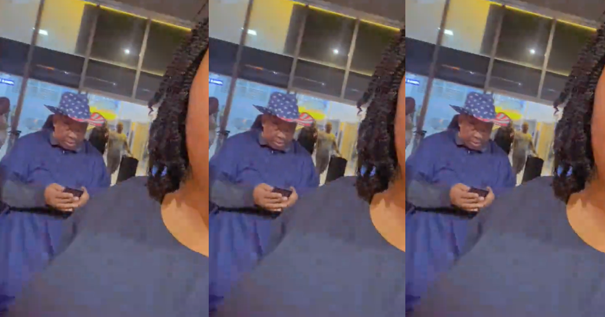 "He carries USA on his head" – Woman stúnned as father wears customized USA hat for easy identification at the airport (VIDEO)