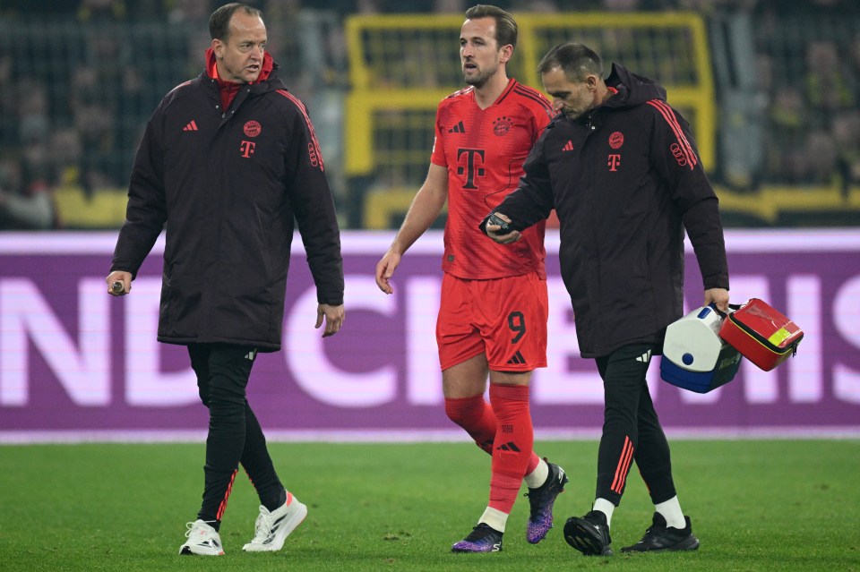 Kane, 31, appeared to suffer a hamstring injury against Dortmund