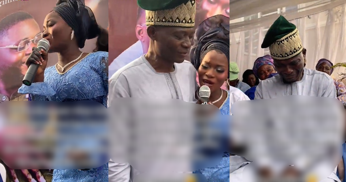 Emotional moment bride honours father's unwavering support after mother's pas!ng (WATCH)