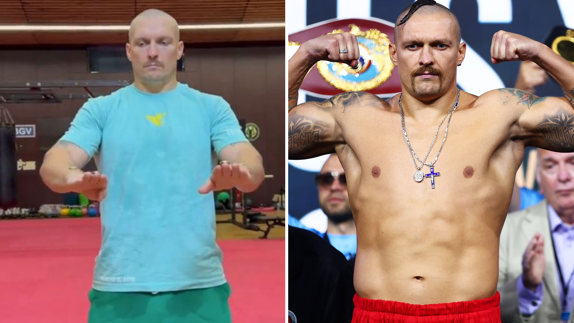 Oleksandr Usyk shows off incredible 'reflexes of a cat' and ripped physique just 17 days before Tyson Fury rematch