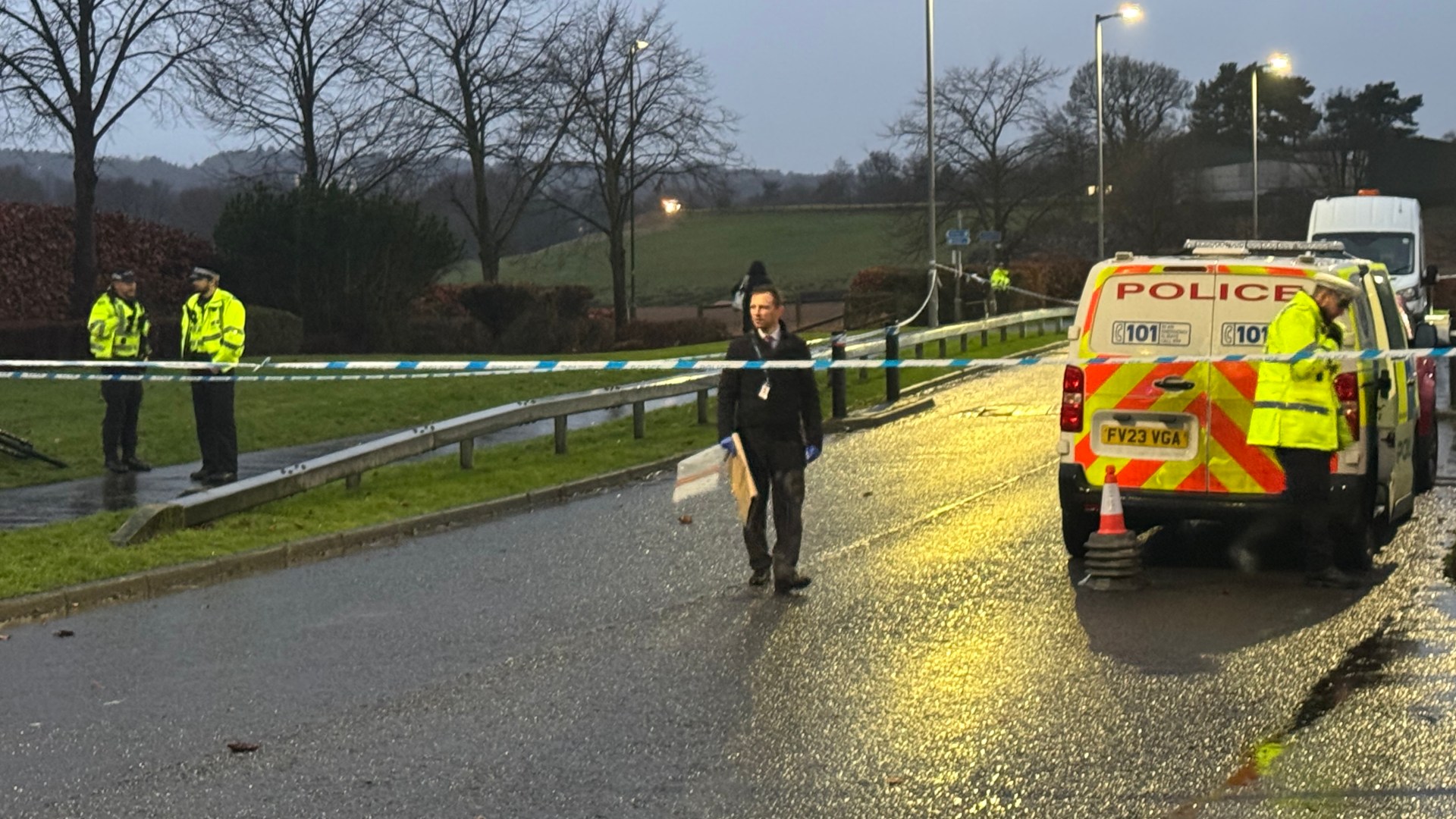 Cyclist rushed to hospital after shock hit-and-run in Scots town as cops hunt driver