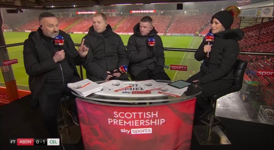 Boyd left his fellow pundit Neil Lennon in hysterics