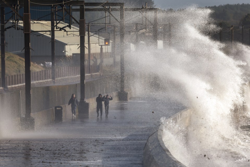 The country will be battered by wind and rain