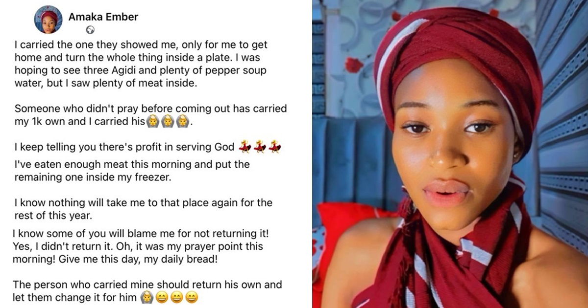 "You are a th!ef!" – Facebook lady faces outr@ge after sharing thanksgiving of how God changed the food she bought from 1k to 6k (IMAGES)