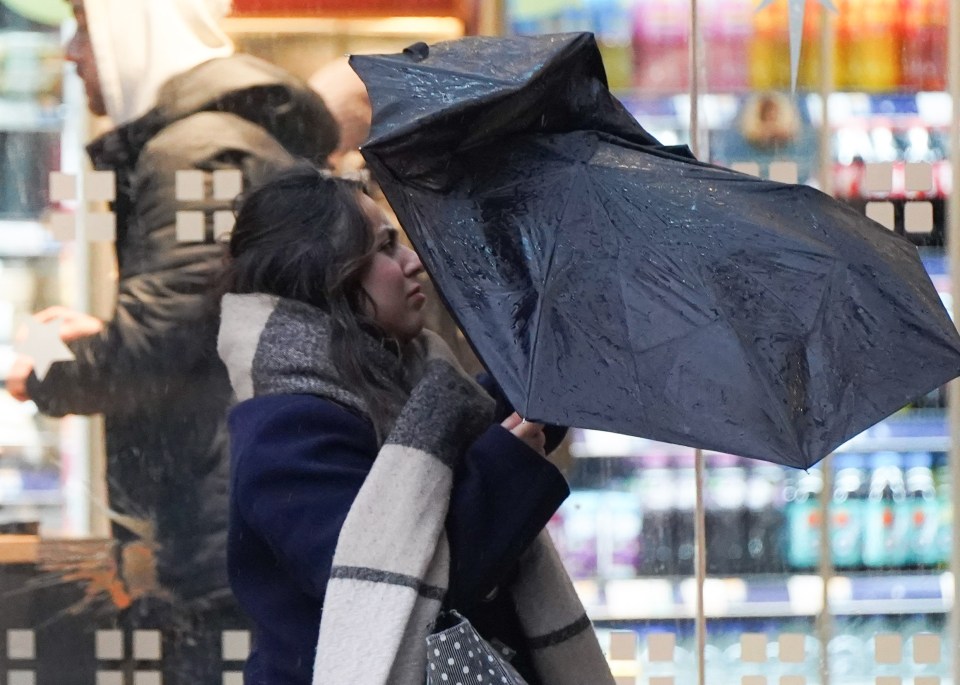 Winds could reach up to 80mph in some areas tomorrow