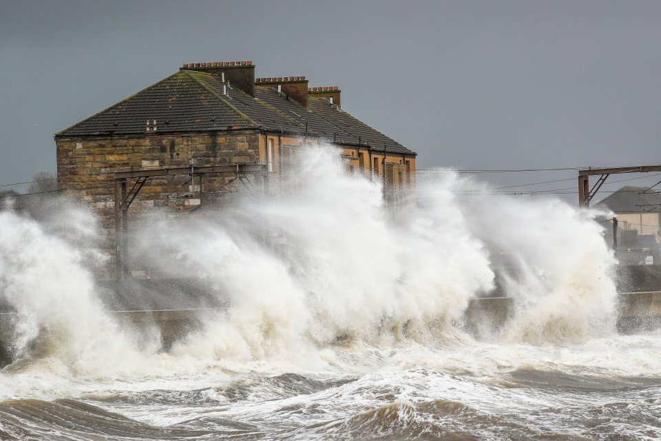 The UK is also set to be hit with gusts of up to 80mph