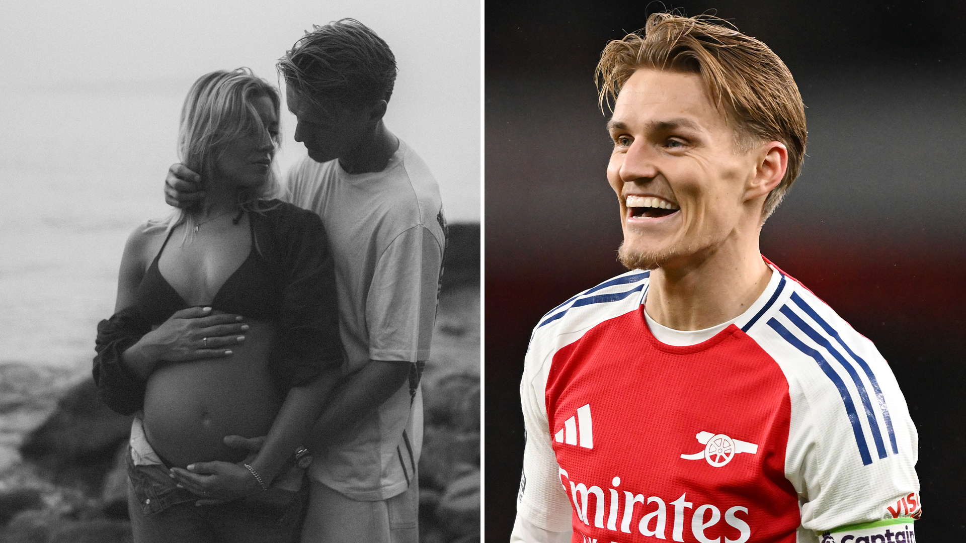 Martin Odegaard becomes a dad as wife Helene gives birth to baby boy after Arsenal's win over West Ham