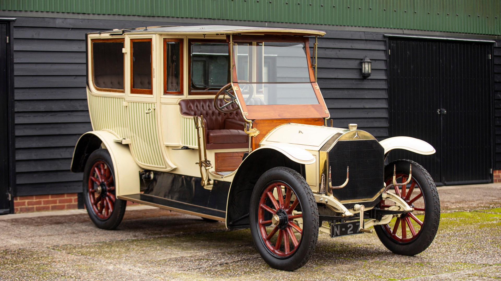 One-off vintage Mercedes that survived TWO world wars hits the market - with wooden steering wheel and convertible roof