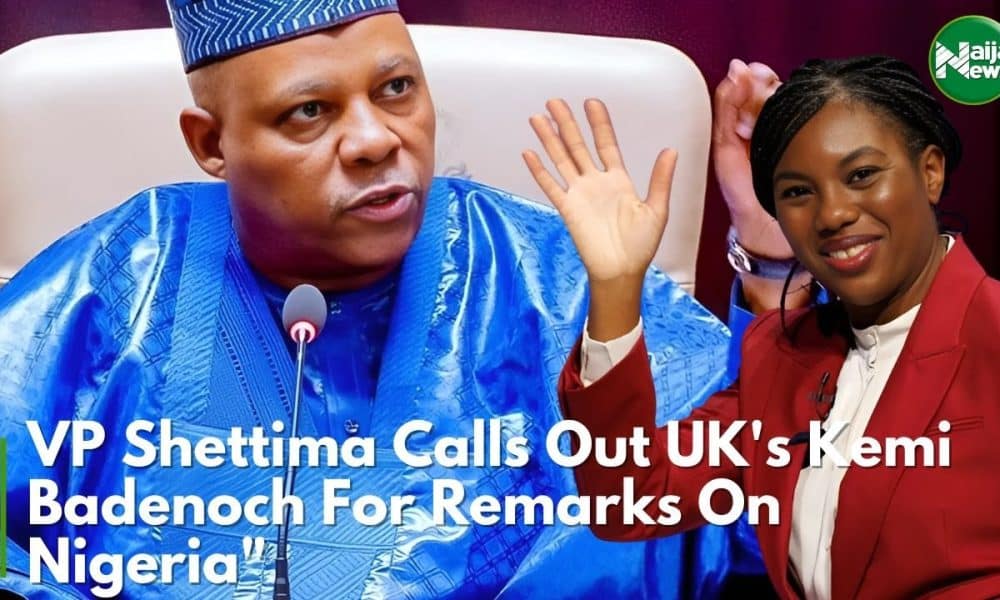 Watch As VP Shettima Call Out Kemi Badenoch Over Remarks About Nigeria