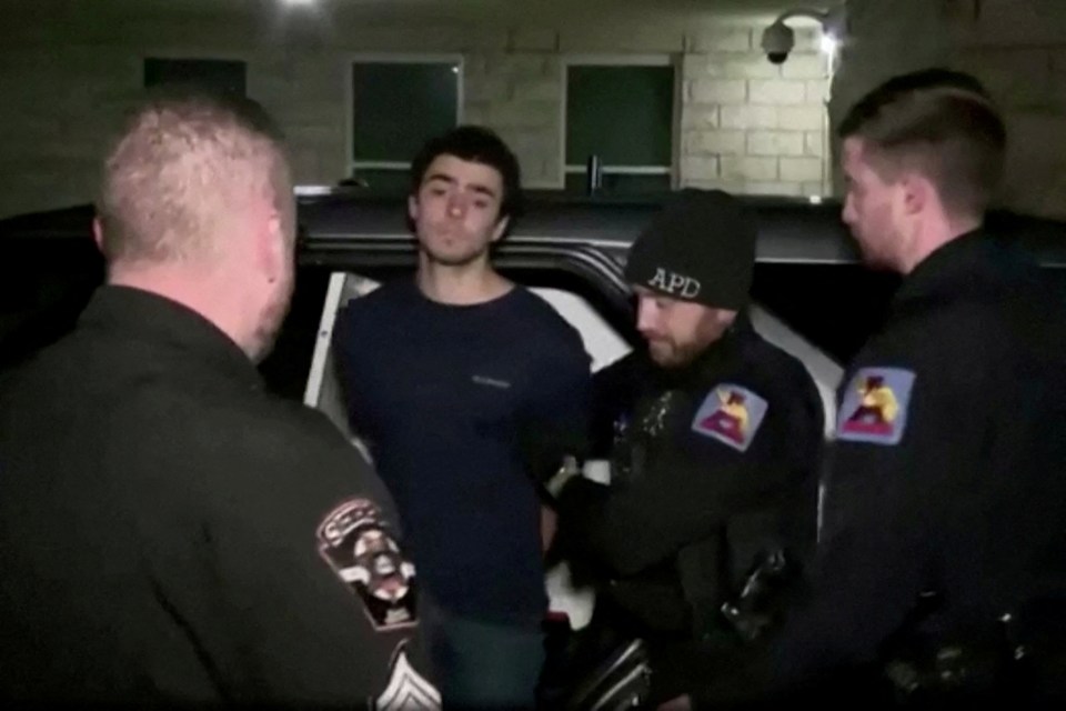 Mangione being arrested on Monday