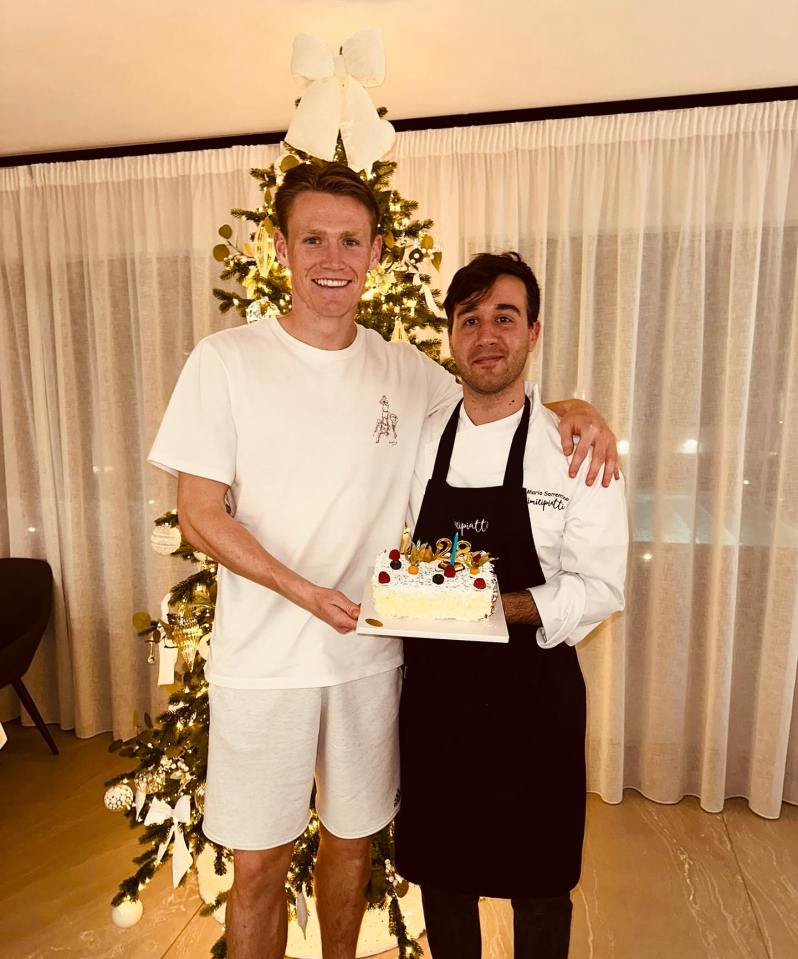 McTominay with his special birthday cake