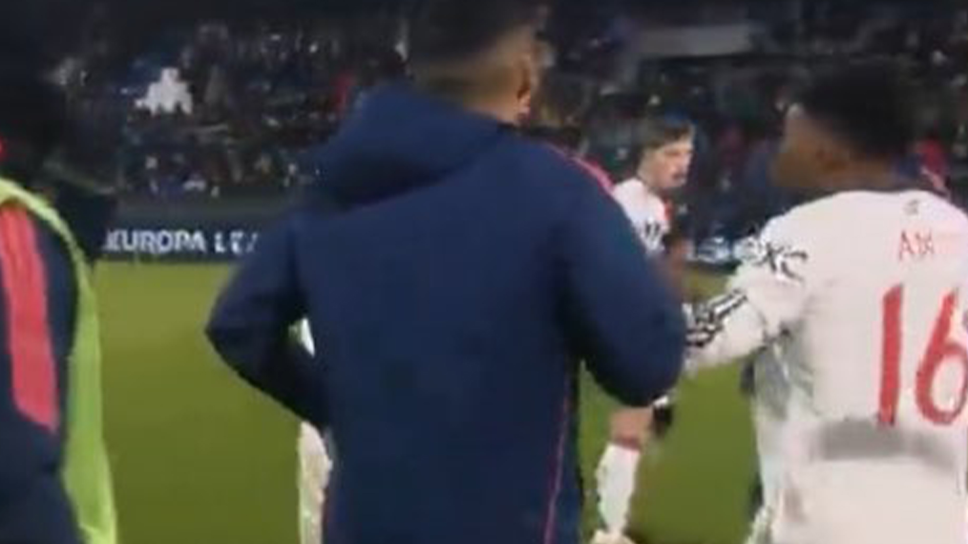 Man Utd team-mates in furious on-pitch argument at final whistle after Red Devils scrape past Viktoria Plzen