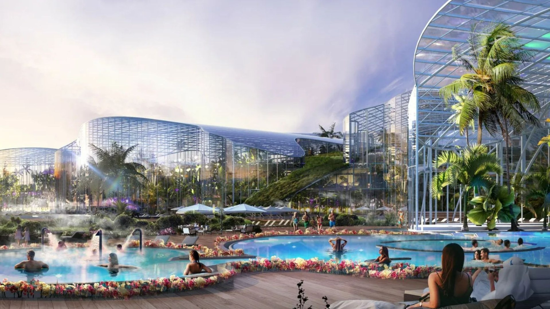 Huge new £331million attraction to open in Europe with waterpark, outdoor swimming pools and 'slide world'