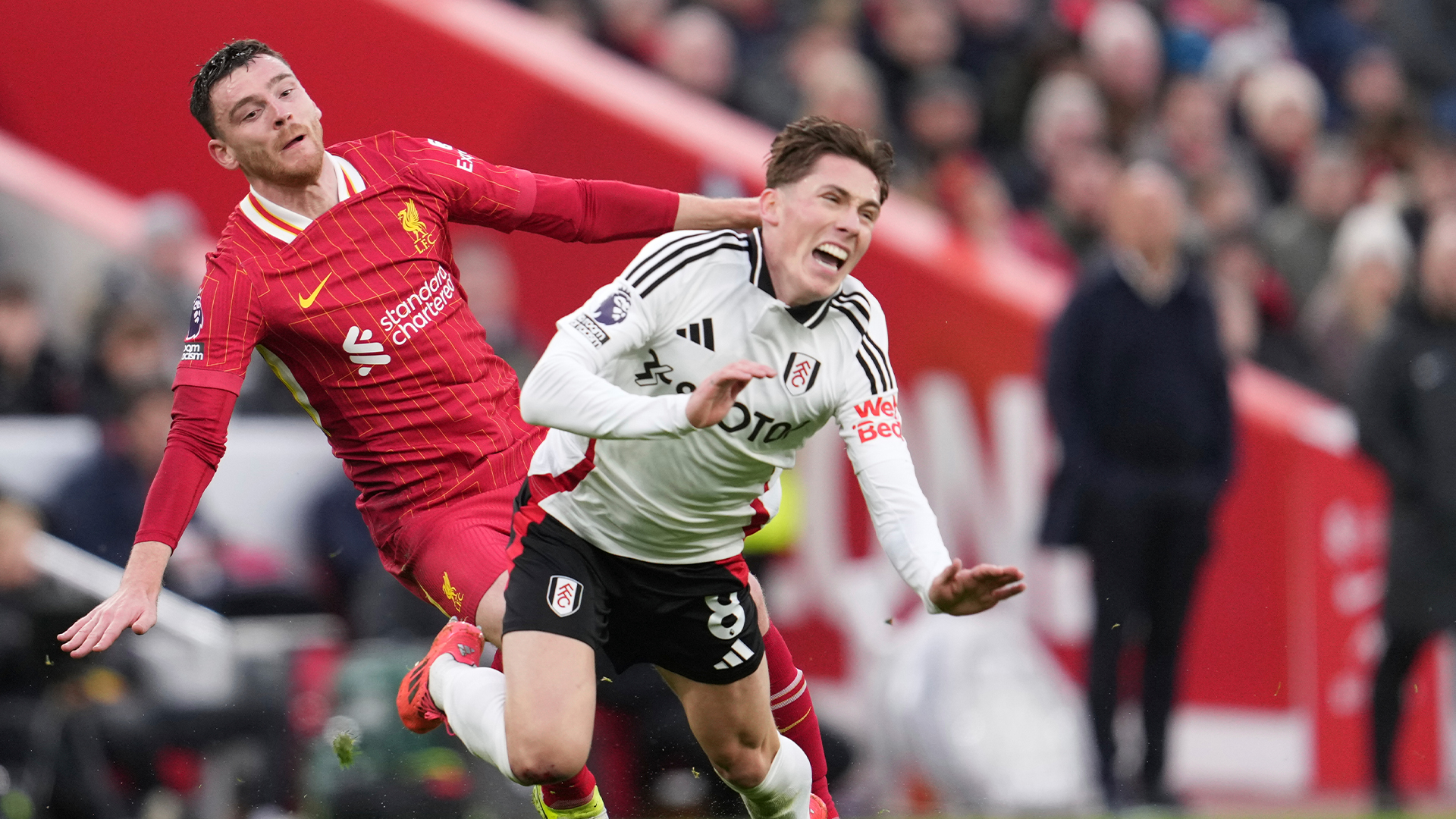 Premier League release statement on Andy Robertson after Liverpool star's red card against Fulham