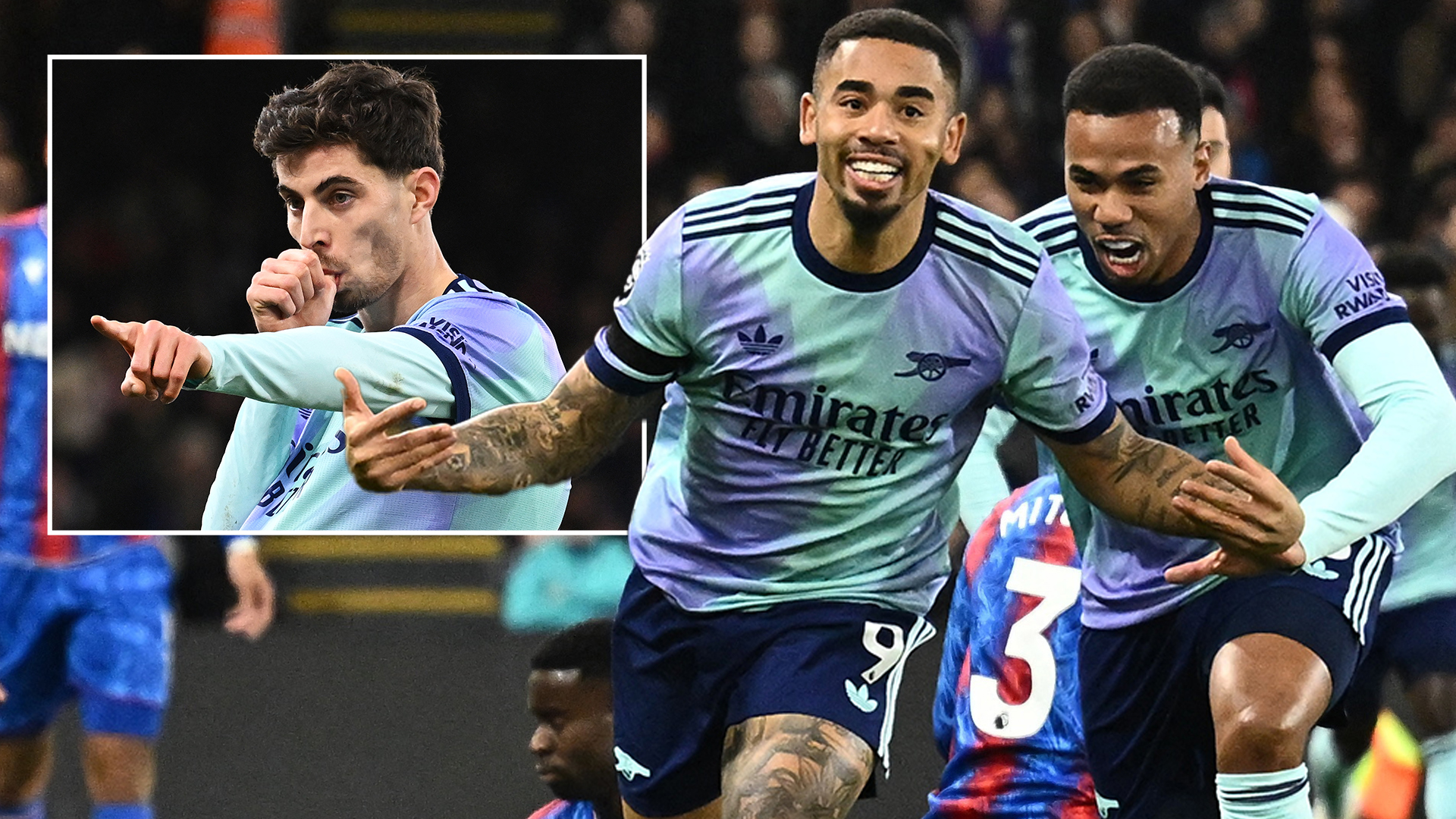 Palace 1 Arsenal 5: Jesus makes it five goals in two games as Eagles have wings clipped by title-chasing Gunners