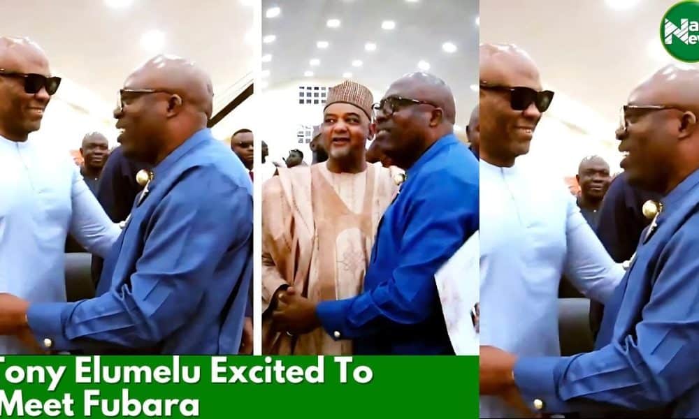 Fubara Meets PDP’s Damagum, Tony Elumelu At Delta Gov’s Son Wedding