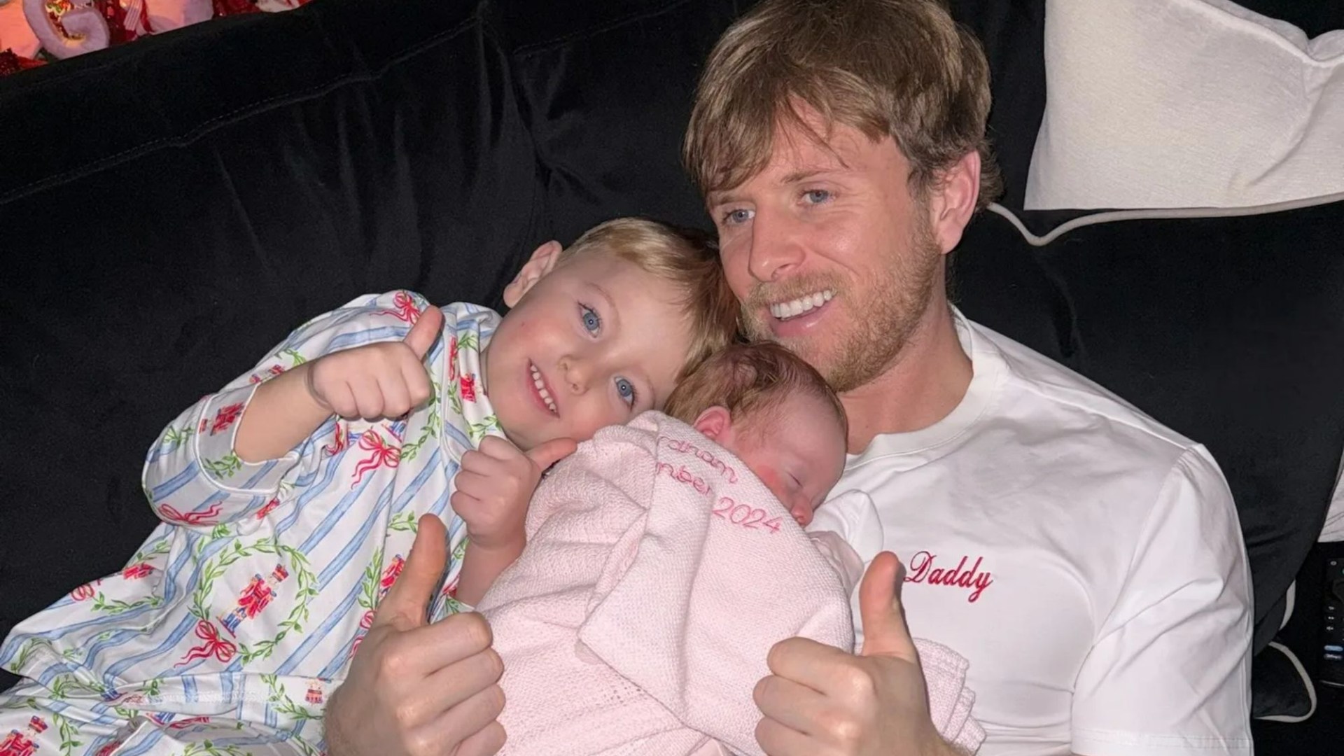 Tommy Mallet shares adorable picture with kids after baby girl's 'long and stressful week in hospital'